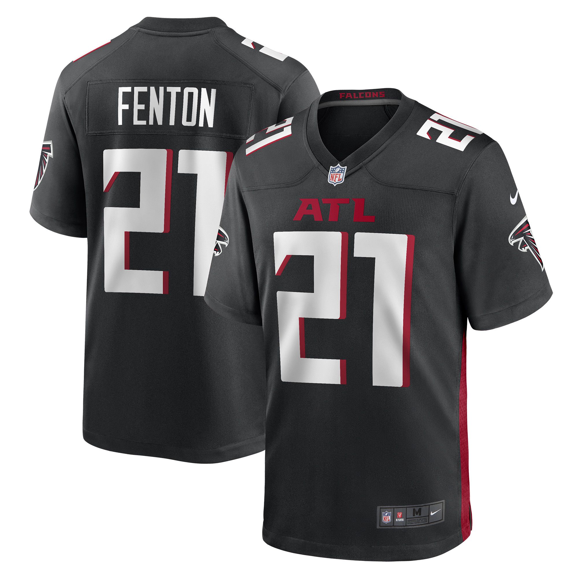 Men Atlanta Falcons 21 Rashad Fenton Nike Black Game Player NFL Jersey